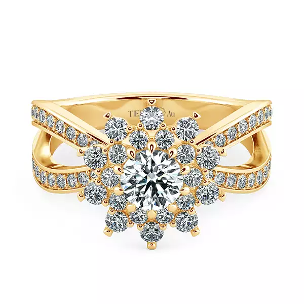 Nhẫn Kim Cương Double floral Halo NKC2505 1